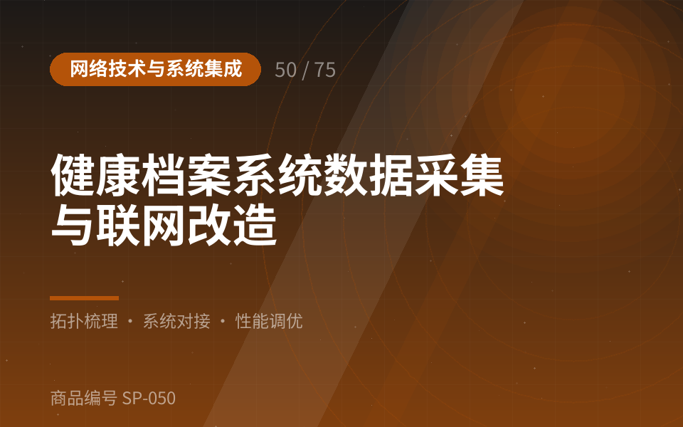 健康档案系统数据采集与联网改造